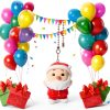 OMYZERO Ceiling Fan Pull Chain Art Deco Resin Santa Ornament-2