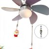 OMYZERO Ceiling Fan Pull Chain Art Deco Resin Santa Ornament-4