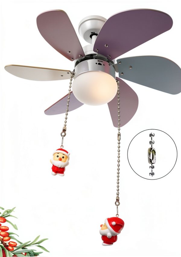 OMYZERO Ceiling Fan Pull Chain Art Deco Resin Santa Ornament-4