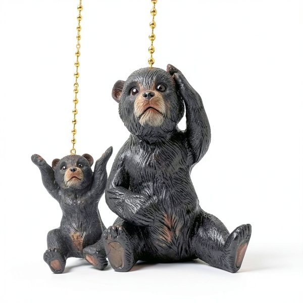 Black Bear Ceiling Fan Pull Chain Rustic Decor Wildlife-2
