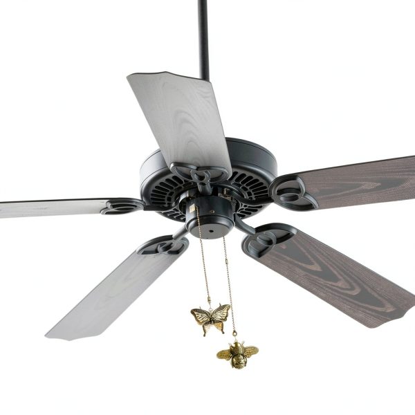 MTLEE Bronze Copper Butterfly Fan Pull Chain Retro Style-4