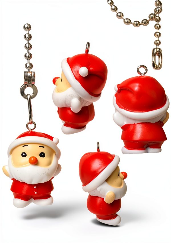 OMYZERO Ceiling Fan Pull Chain Art Deco Resin Santa Ornament-3