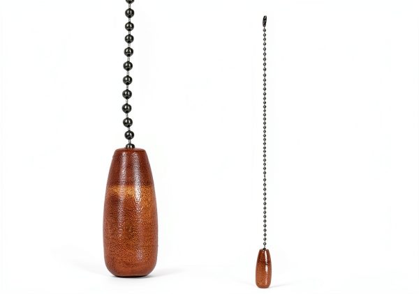 Hordion Wooden Ceiling Fan Pull Chain Vintage Adjustable-1