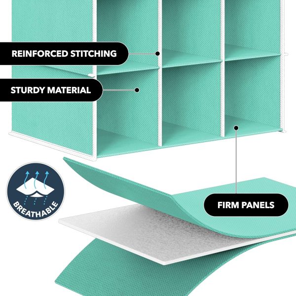 Hanging Shoe Organizer Simple Houseware 24-Section Fabric-4