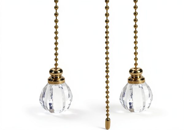 Ceiling Fan Pull Chain Ornaments Gold Ball UTALIND-0