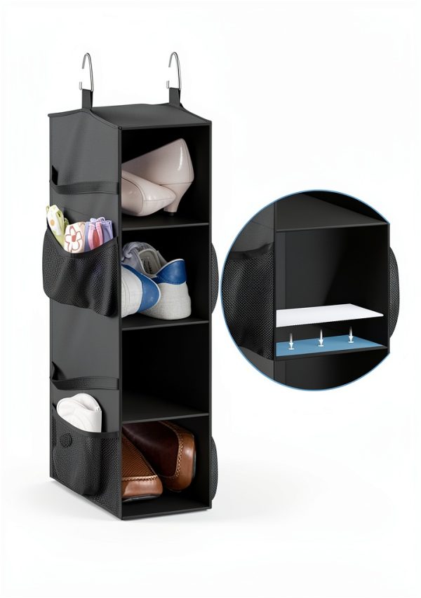 Hanging Shoe Organizer Sleeping Lamb Foldable Closet Storage-5