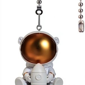 Hyamass Ceiling Fan Pull Chain Gold Spaceman Rocket Charm-0