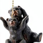 Black Bear Ceiling Fan Pull Chain Rustic Decor Wildlife-0