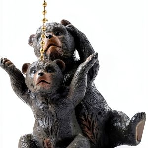 Black Bear Ceiling Fan Pull Chain Rustic Decor Wildlife-0