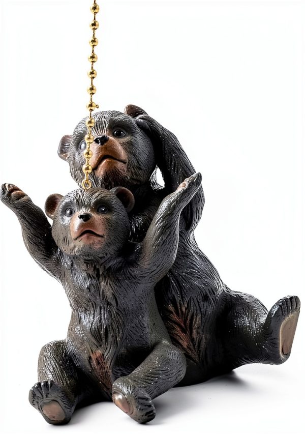 Black Bear Ceiling Fan Pull Chain Rustic Decor Wildlife-0