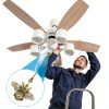 MTLEE Bronze Copper Butterfly Fan Pull Chain Retro Style-3