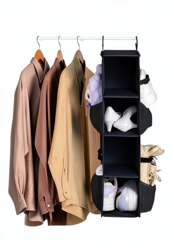 Hanging Shoe Organizer Sleeping Lamb Foldable Closet Storage-1