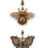 MTLEE Bronze Copper Butterfly Fan Pull Chain Retro Style-1
