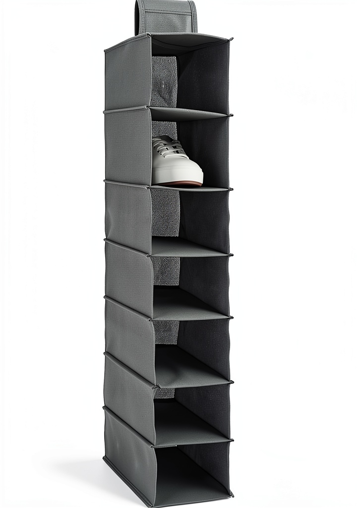 'Amazon Basics Hanging Shoe Organizer in a closet setting'