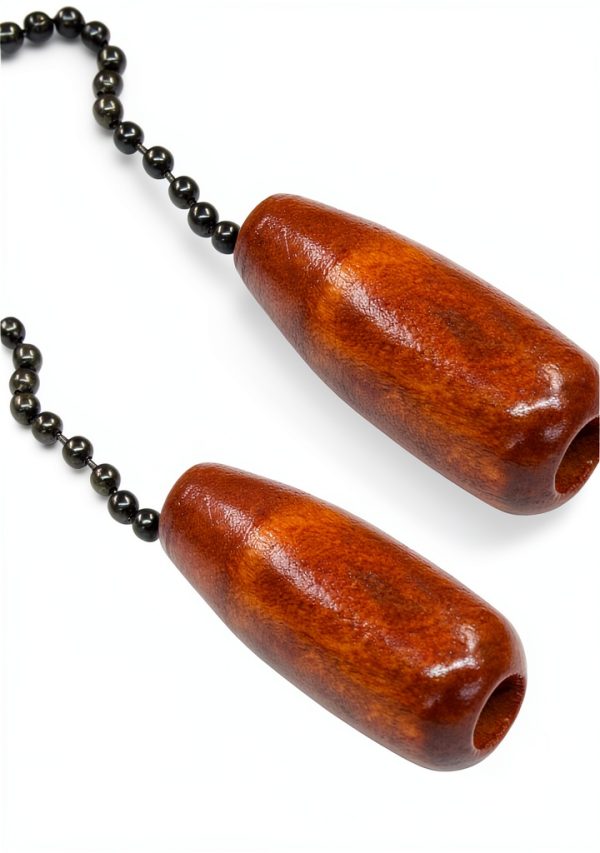 Hordion Wooden Ceiling Fan Pull Chain Vintage Adjustable-3