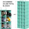 Hanging Shoe Organizer Simple Houseware 24-Section Fabric-2