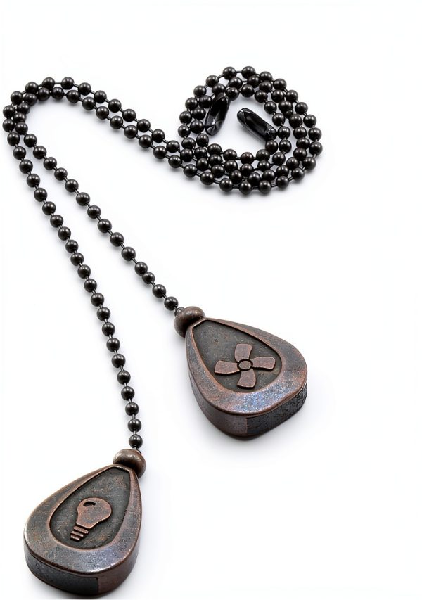 Patelai Ceiling Fan Chain Retro Black Copper Ventilating-6