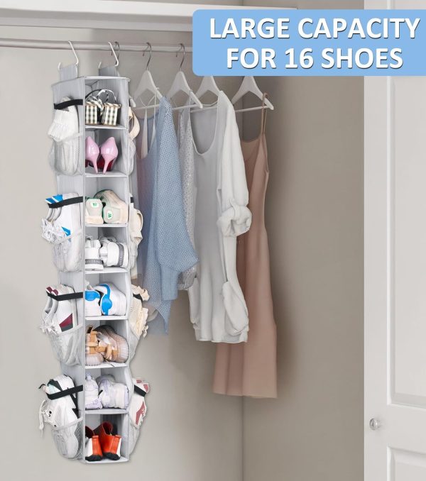 Sleeping Lamb Hanging Shoe Organizer Grey Waterproof 16-1