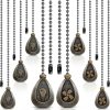 Patelai Ceiling Fan Chain Retro Black Copper Ventilating-0
