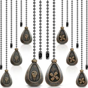 Patelai Ceiling Fan Chain Retro Black Copper Ventilating-0