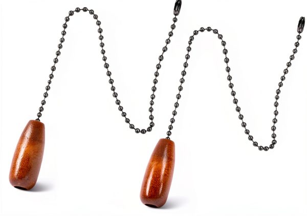 Hordion Wooden Ceiling Fan Pull Chain Vintage Adjustable-4
