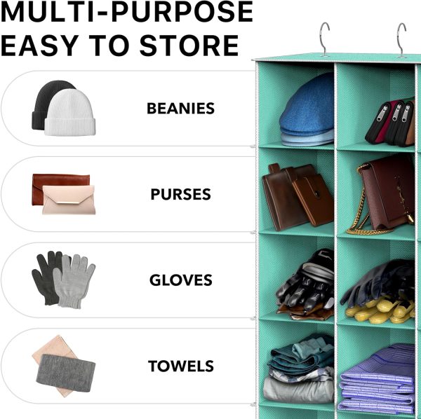 Hanging Shoe Organizer Simple Houseware 24-Section Fabric-6