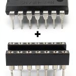 SN74HC14N 74HC14 Hex Schmitt-Trigger Inverters DIP-14 IC & DIP Sockets Machined Round Contact Pins Holes Pitch 2.54mm DIP 14 Breadboard-Friendly (Pack of 6)-0