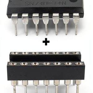 SN74HC14N 74HC14 Hex Schmitt-Trigger Inverters DIP-14 IC & DIP Sockets Machined Round Contact Pins Holes Pitch 2.54mm DIP 14 Breadboard-Friendly (Pack of 6)-0